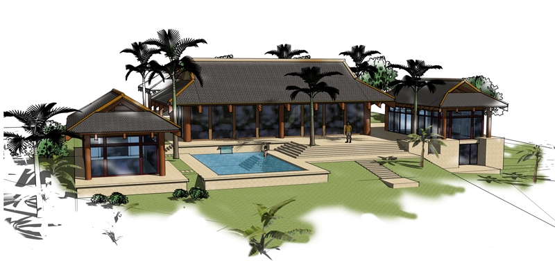 Caribbean house in the east caribbean windward islands